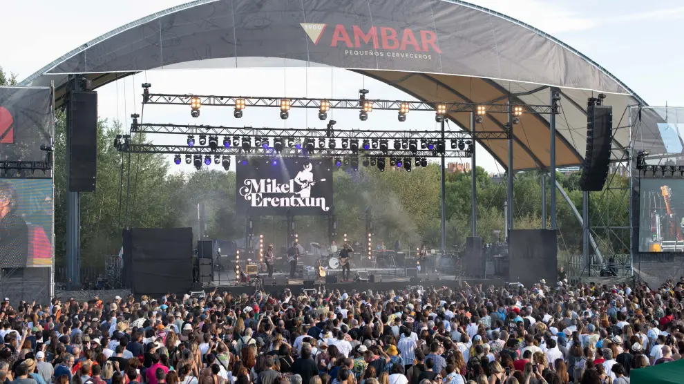 Un concierto durante el festival Vive Latino, el año pasado en el anfiteatro de la Expo.