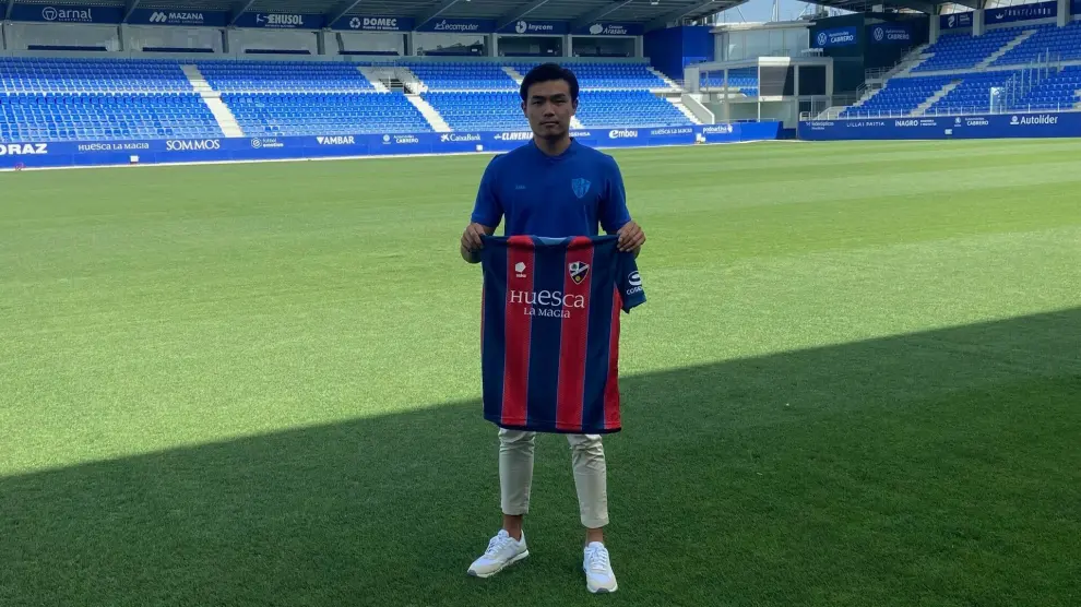Li Changyi, portero del Huesca B que hará la pretemporada con el primer equipo.