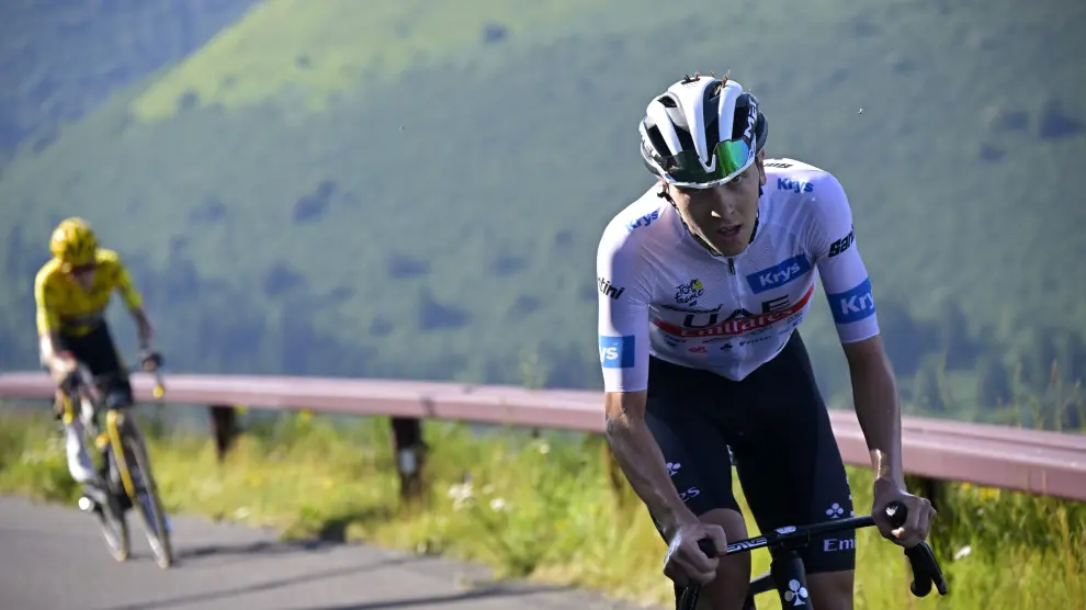 El esloveno Tadej Pogacar en la etapa del pasado domingo en el Tour de Francia.