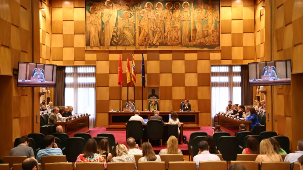 Pleno del Ayuntamiento de Zaragoza del 14 de julio de 2023.