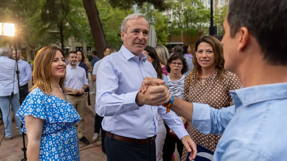 Azcón y Pedro Navarro en el cierre de campaña electoral en Zaragoza