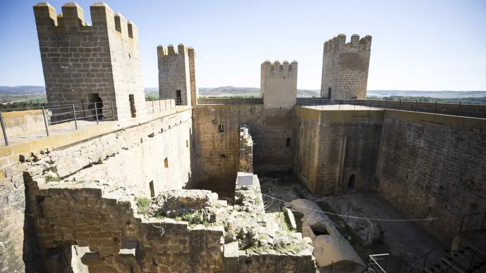 Vista del interior de la fortaleza del Castillo de Sádaba