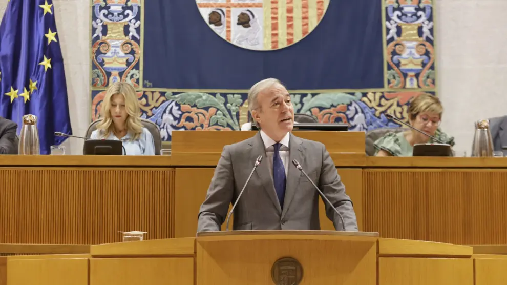Segunda sesión del pleno de investidura de Azcón en las Cortes de Aragón.