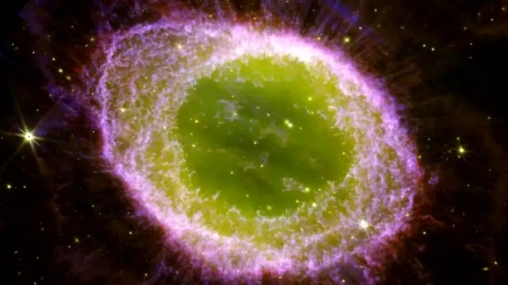 La Nebulosa del Anillo vista con el James Webb