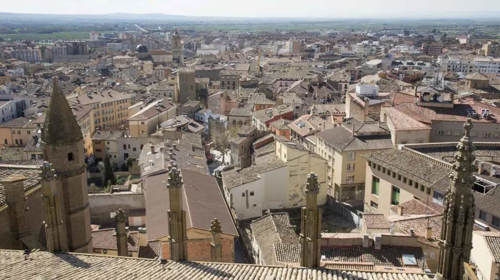 Vistas desde la Torre Campanario de la Catedral de Santa María de Huesca
