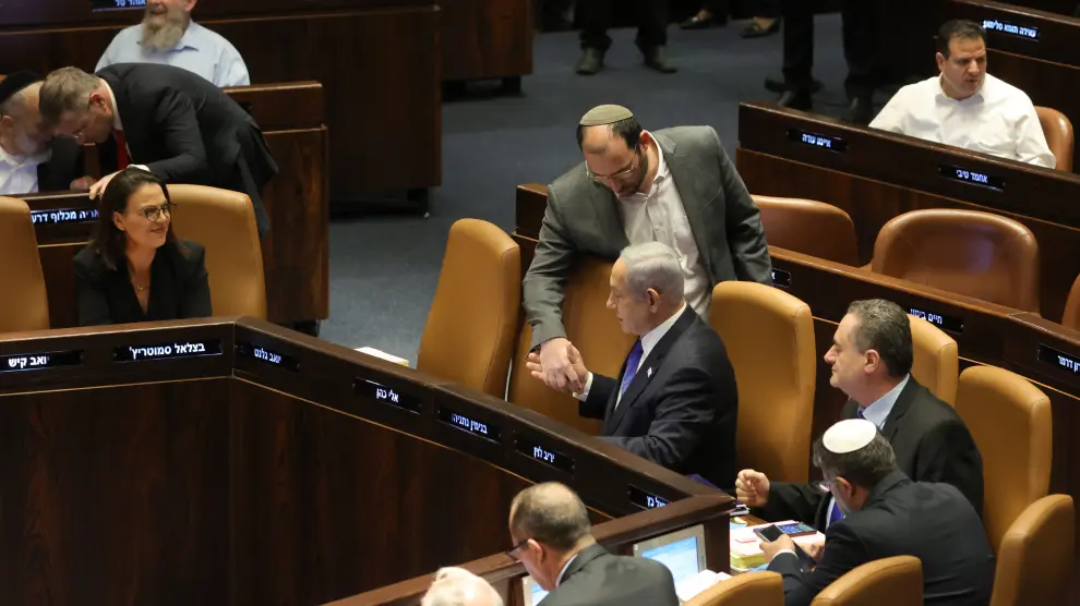 Una sesión del parlamento israelí.