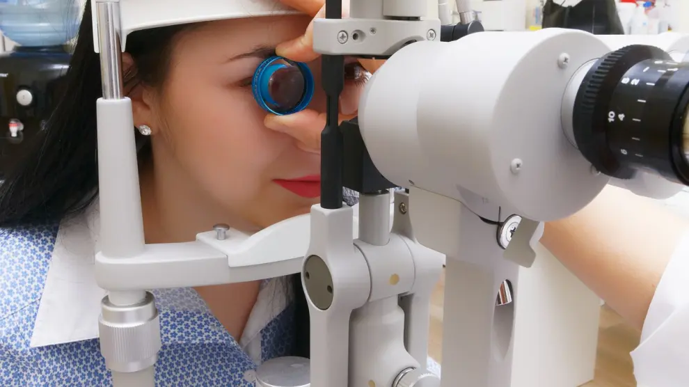 Imagen de archivo de una consulta de oftalmología.