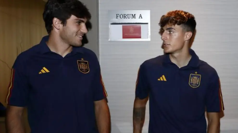 Azón y Francés, con el uniforme de la selección española, en esta última convocatoria que acaba de concluir.