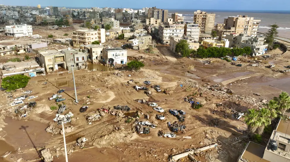 Daños por las inundaciones en Derna