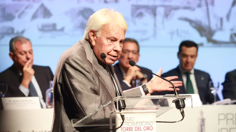 Intervención del expresidente Felipe González tras recibir el Premio Iberoamericano Torre del Oro