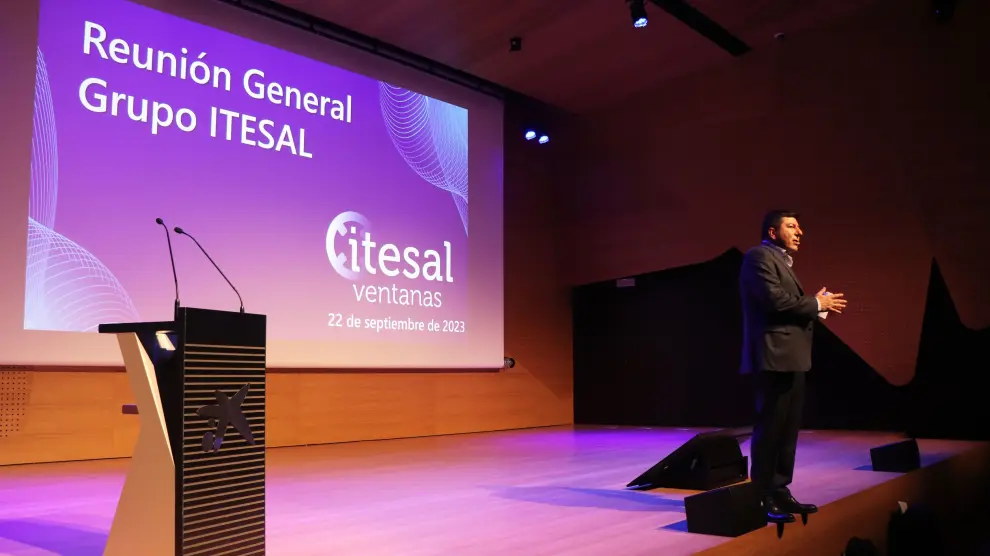 Armando Mateos, director general de Itesal, en el evento de la compañía en Caixa Forum Zaragoza.