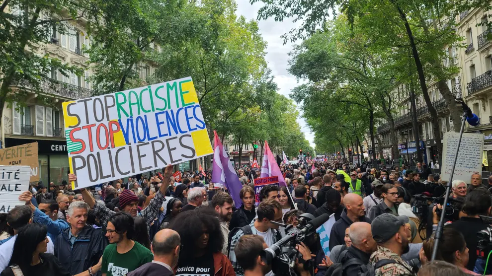 Manifestación de este sábado por las calles de París