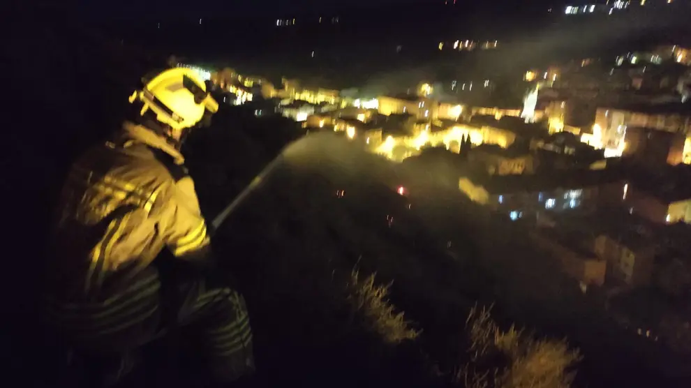 Extinción del conato de incendio en Monzón