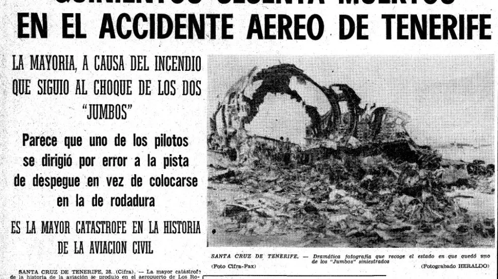 Recorte de HERALDO sobre el accidente aéreo.