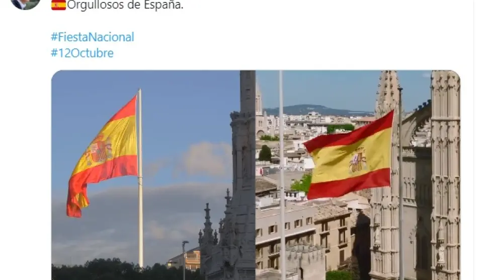 Una captura del vídeo con el que el presidente Pedro Sánchez ha felicitado el 12 de octubre.