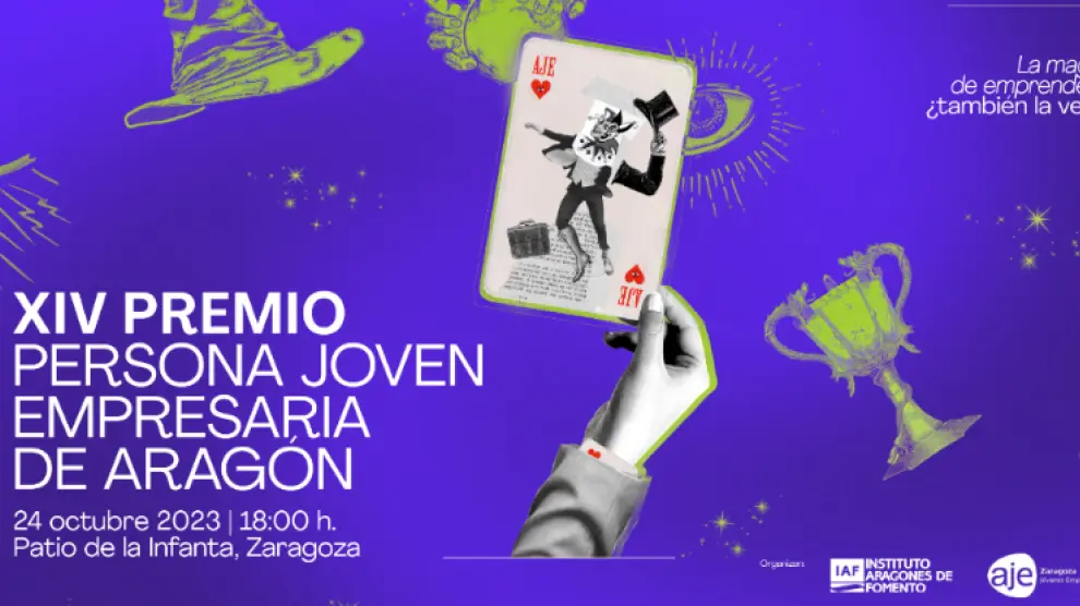 Cartel de la cita XIV Premio a la Persona Joven Empresaria de Aragón