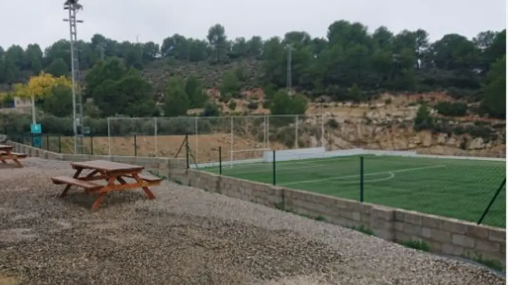 Ubicación del campo de fútbol de El Regit, en las afueras de Adzaneta de Algaida (Valencia).