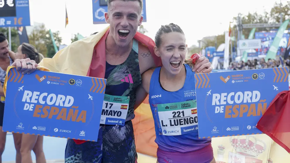 Media maratón de Valencia 2023: Carlos Mayo y Laura Luengo baten los récords de España