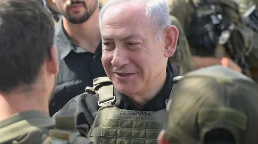 Netanyahu se desplazó el domingo hasta la frontera norte para visitar a los soldados desplegados.