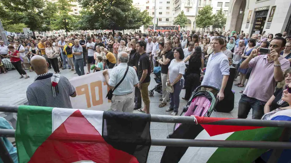 Protesta en favor de Palestina en Zaragoza