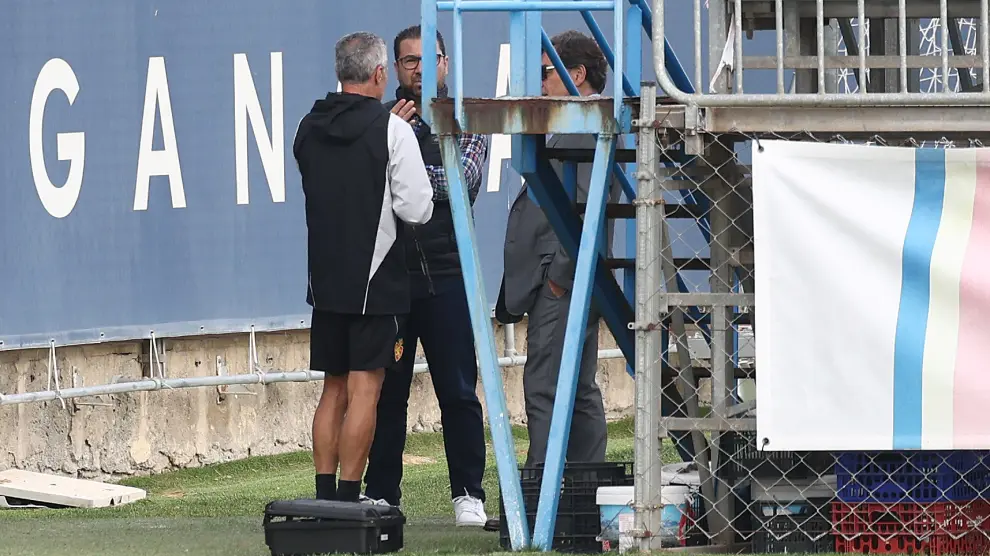 Entrenamiento del Real Zaragoza a dos días del derbi contra el Huesca.