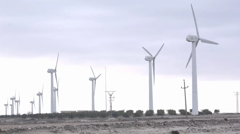Aerogeneradores de La Muela, municipio en el que Baywa se estrenó en energía eólica con un parque de 99 MW que se remonta a 2003.