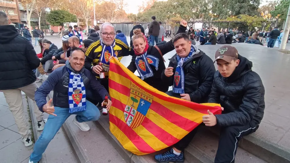 Partido Espanyol-Real Zaragoza, jornada 19 de Segunda División: ambiente en Cornellá