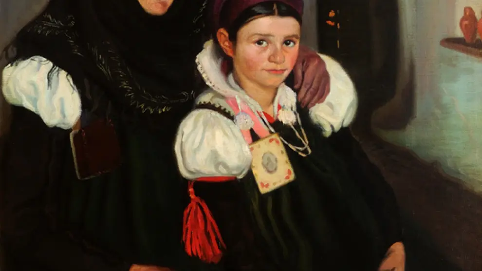 Una de las obras más conocidas de Justo Gil Bergasa: 'La abuela y la nieta (Las chesas)', 1912.