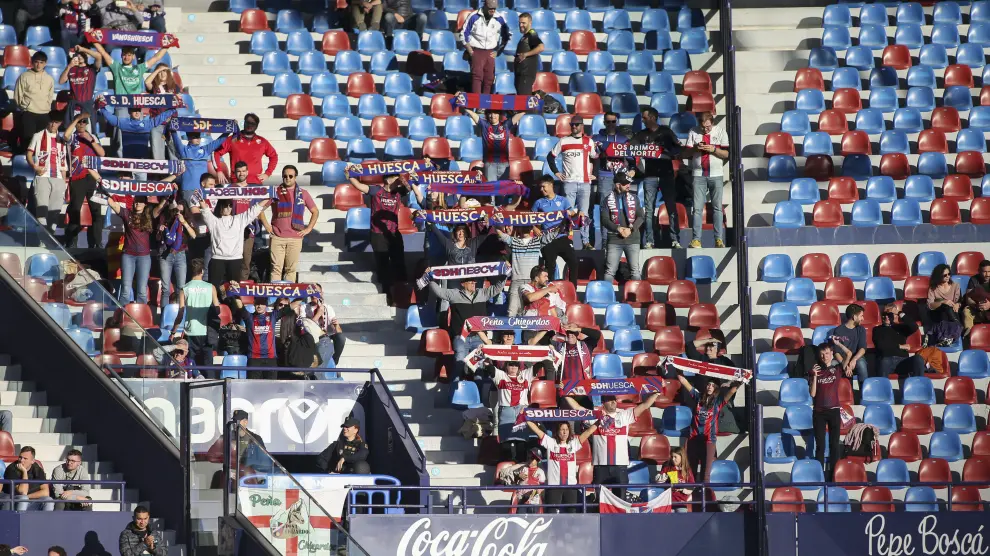 La SD Huesca visita desde las 16.15 al Levante dentro de la 20ª jornada de Segunda División.