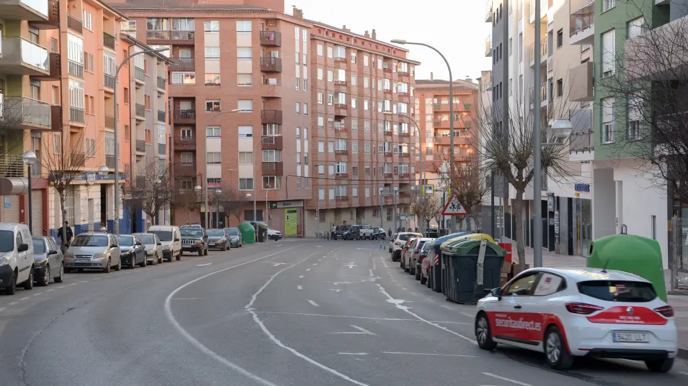 La Avenida de Sagunto, en la foto, es una de las principales arterias de circulación rodada de Teruel.