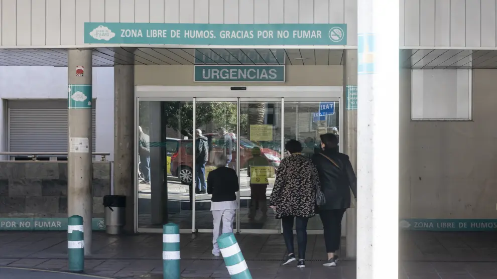 Entrada al servicio de Urgencias del Hospital Universitario Miguel Servet de Zaragoza.