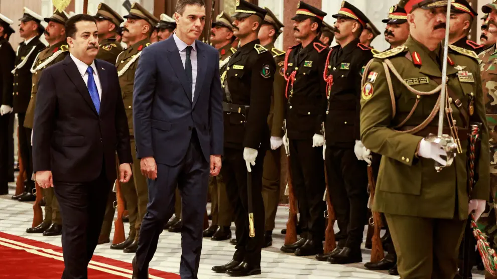 Sánchez con el Primer Ministro iraquí