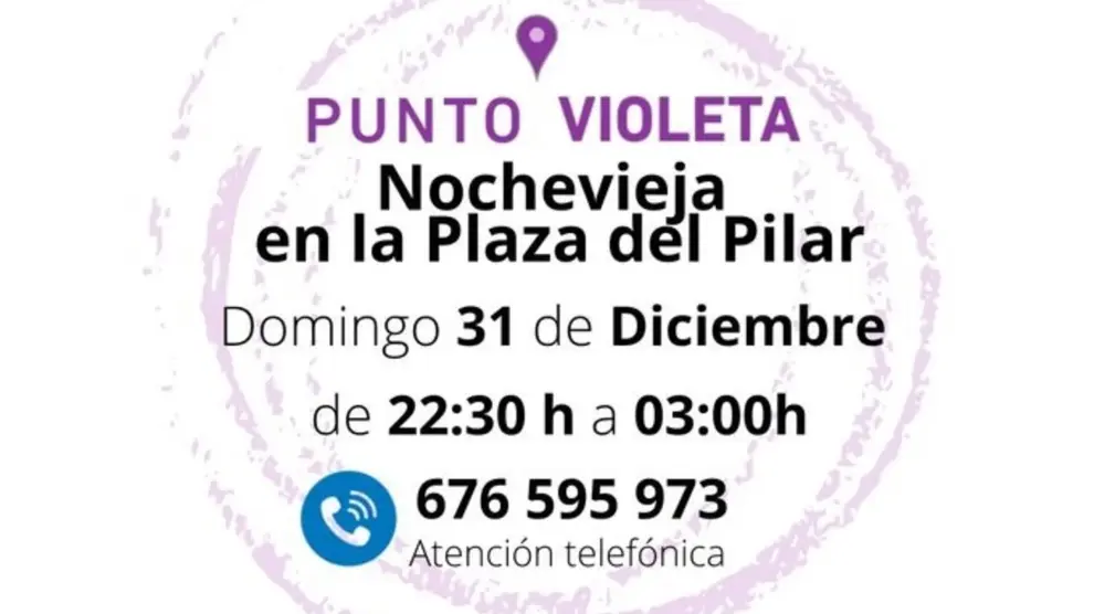 El Ayuntamiento instalará un Punto Violeta en la plaza del Pilar en Nochevieja...AYUNTAMIENTO DE ZARAGOZA..28/12/2023 [[[EP]]]