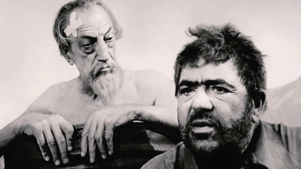 Detalle del Quijote de Orson Welles, del que se reproduce el cartel.