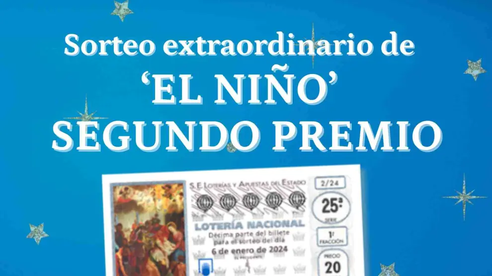 Segundo premio del Sorteo Extraordinario de la Lotería del Niño en España.