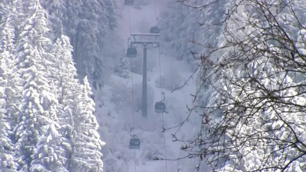Teleférico de la estación de esquí de Hochoetz, en el Tirol austriaco, donde ha tenido lugar el accidente.