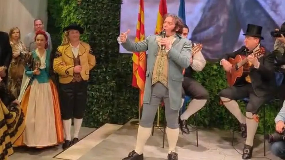 Un actor encarnado en Goya ha cantado las excelencia del territorio