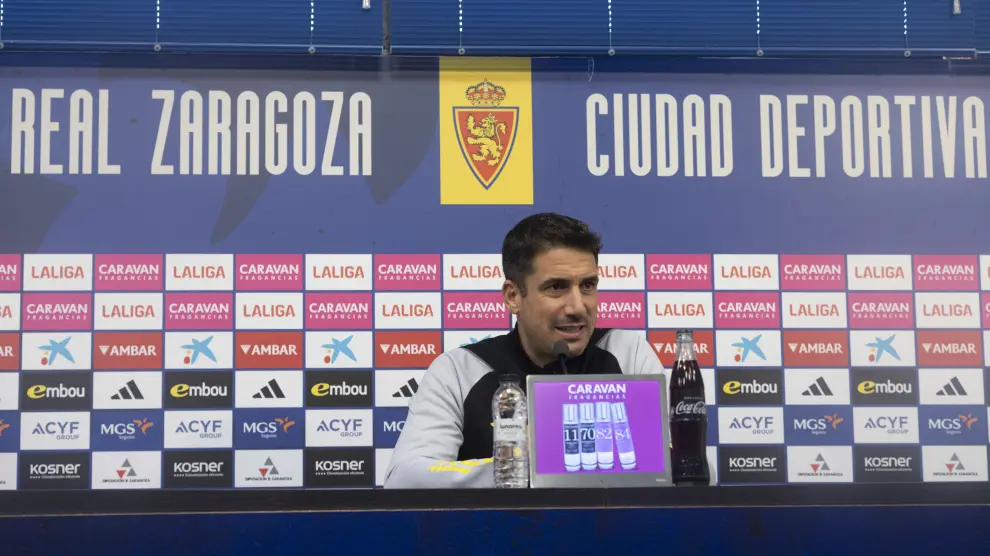 Julio Velázquez, en rueda de prensa en la Ciudad Deportiva.