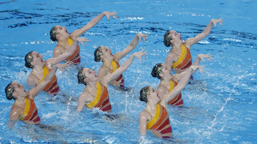 España, plata en la final de rutina técnica por equipos en el Mundial de natación de Doha