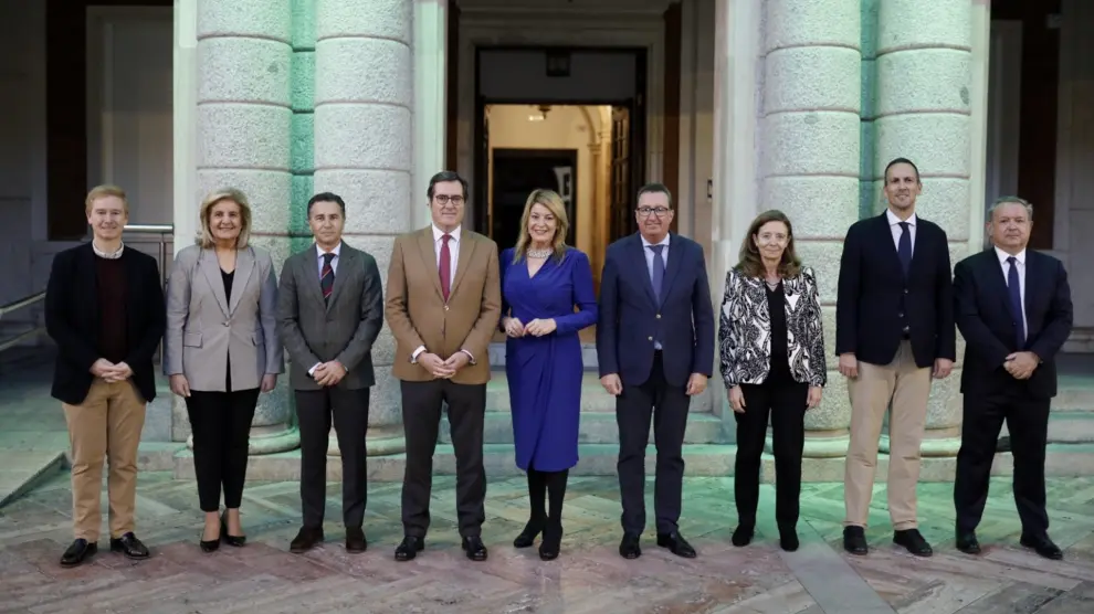 Visita institucional del presidente de la CEOE, Antonio Garamendi, al Ayuntamiento de Huelva..AYUNTAMIENTO DE HUELVA..06/02/2024 [[[EP]]]