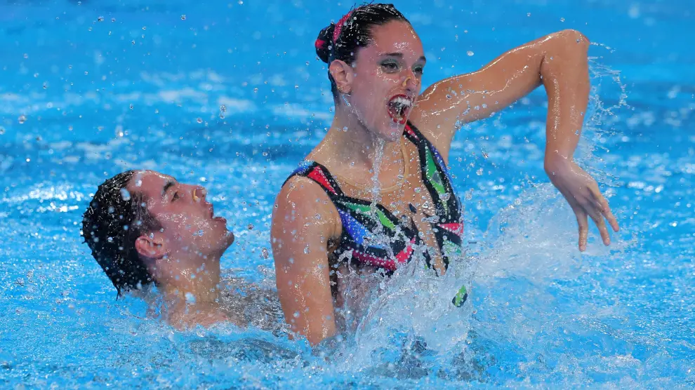 Dennis González y Mireia Hernández, plata en dúo mixto libre de natación artística en el Mundial de Doha