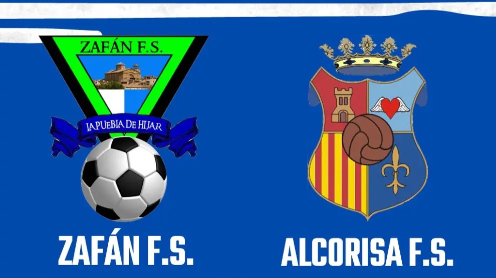 Cartel anunciador del partido disputado entre el Zafán y el Alcorisa en La Puebla de Híjar.