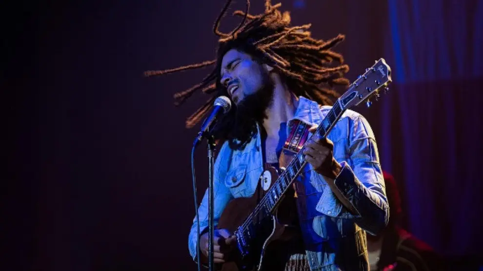 Un momento de 'Bob Marley: One Love'.