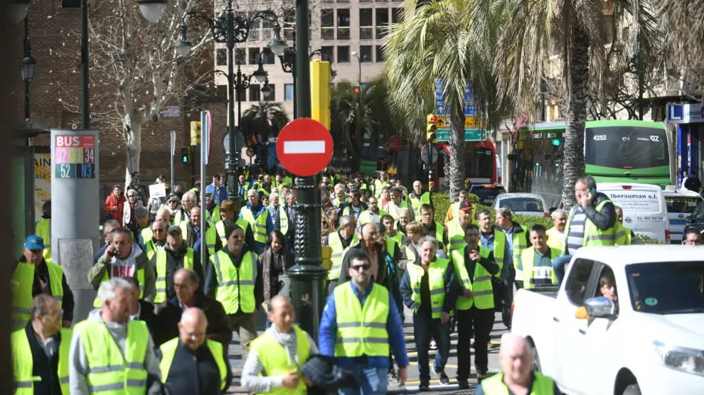 Protestas de los agricultores en Zaragoza
