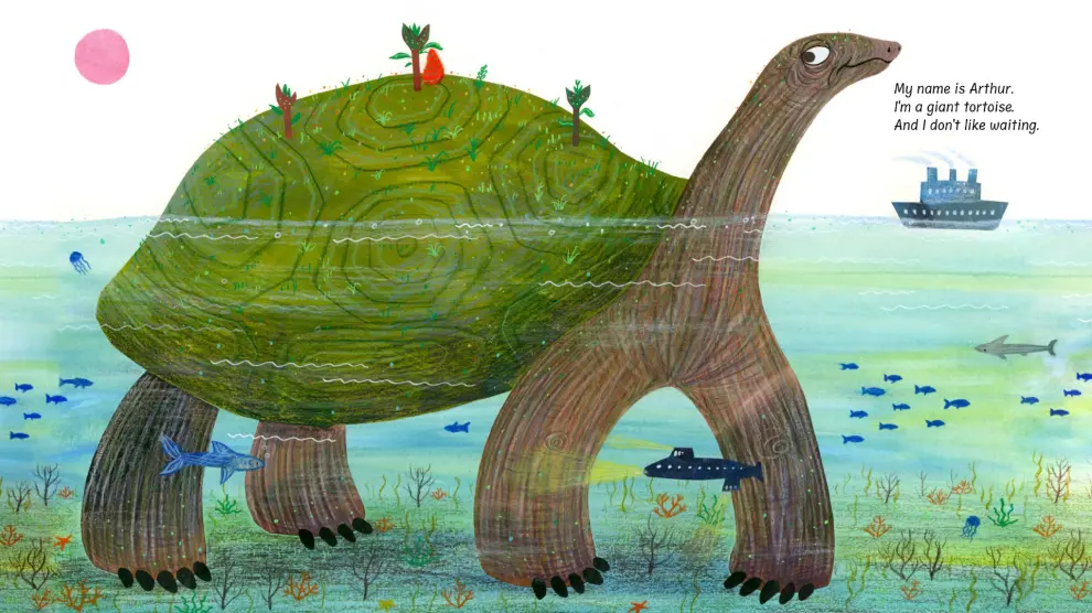 Una de las imágenes de 'And Arthur Waits', protagonizado por una tortuga gigante.