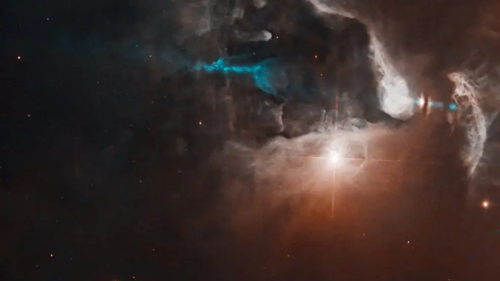 El sistema multiestelar formado por FS Tau A captado por Hubble