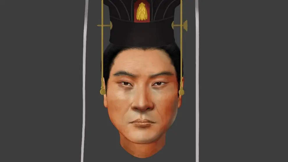 Reconstrucción facial del emperador Wu, étnicamente Xianbei.
