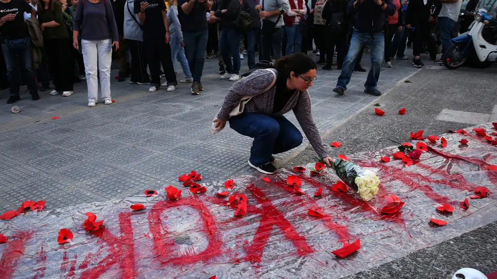 Protesta por el asesinato de la joven en Atenas GREECE FEMICIDE PROTEST