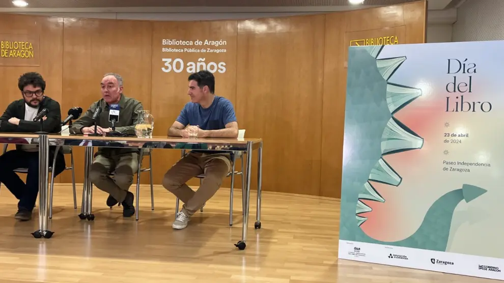 Javier Lapuerta, Rafael Yuste y David Tapia, en la presentación.