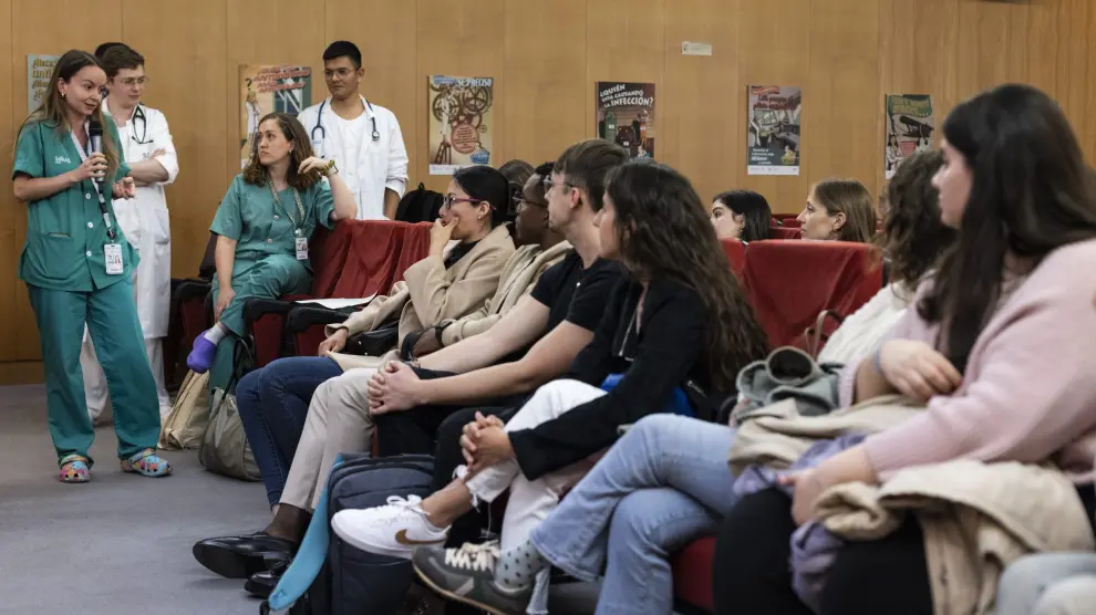 Jornada de puertas abiertas del Hospital Clínico Lozano Blesa de Zaragoza para futuros residentes la semana pasada.